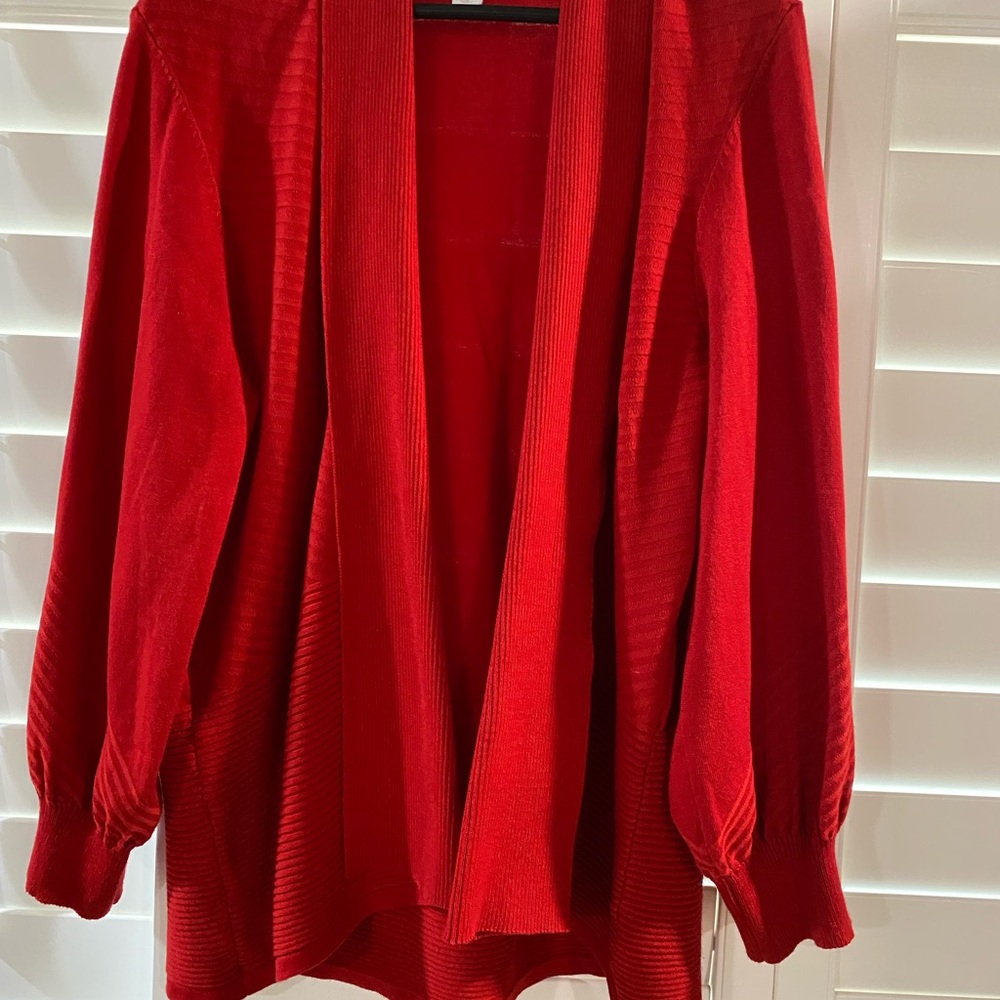 Liz Claiborne Vibrant Red Cardigan